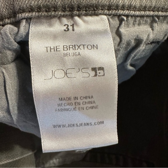 JOE'S JEANS men’s Size 31 The Brixton Straight Narrow Kinetic Beluga Gray(b4 - Picture 5 of 9